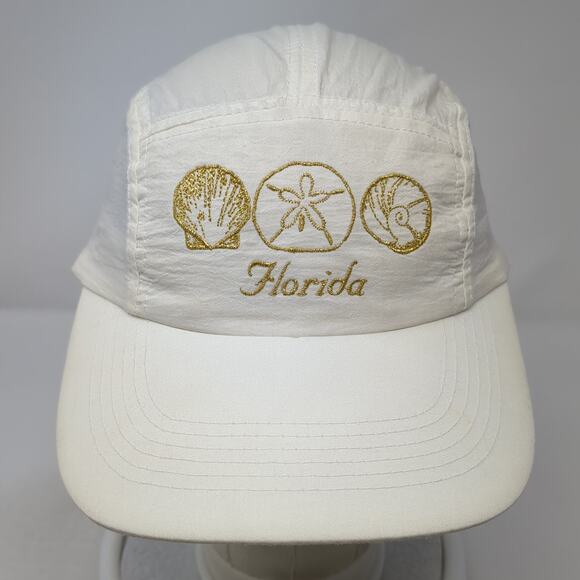 Florida 5 Panel Cap White One Size Stretchable Embroidered Distinctive Headwear - Picture 2 of 9